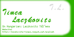 timea laczkovits business card